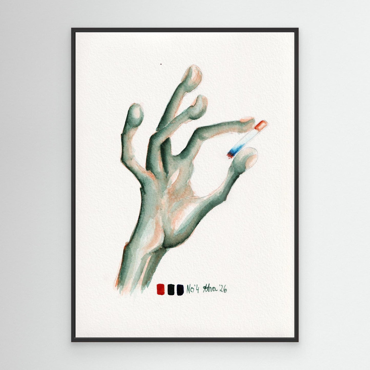 Handstudie No. 4 — surreal hand wall art canvas print | Alva Art