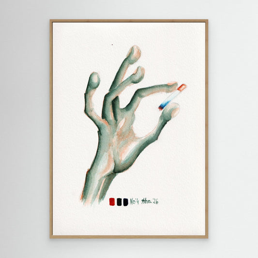 Handstudie No. 4 — surreal hand wall art canvas print | Alva Art