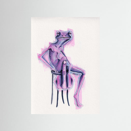 Over It — surreal frog art print | Alva Art