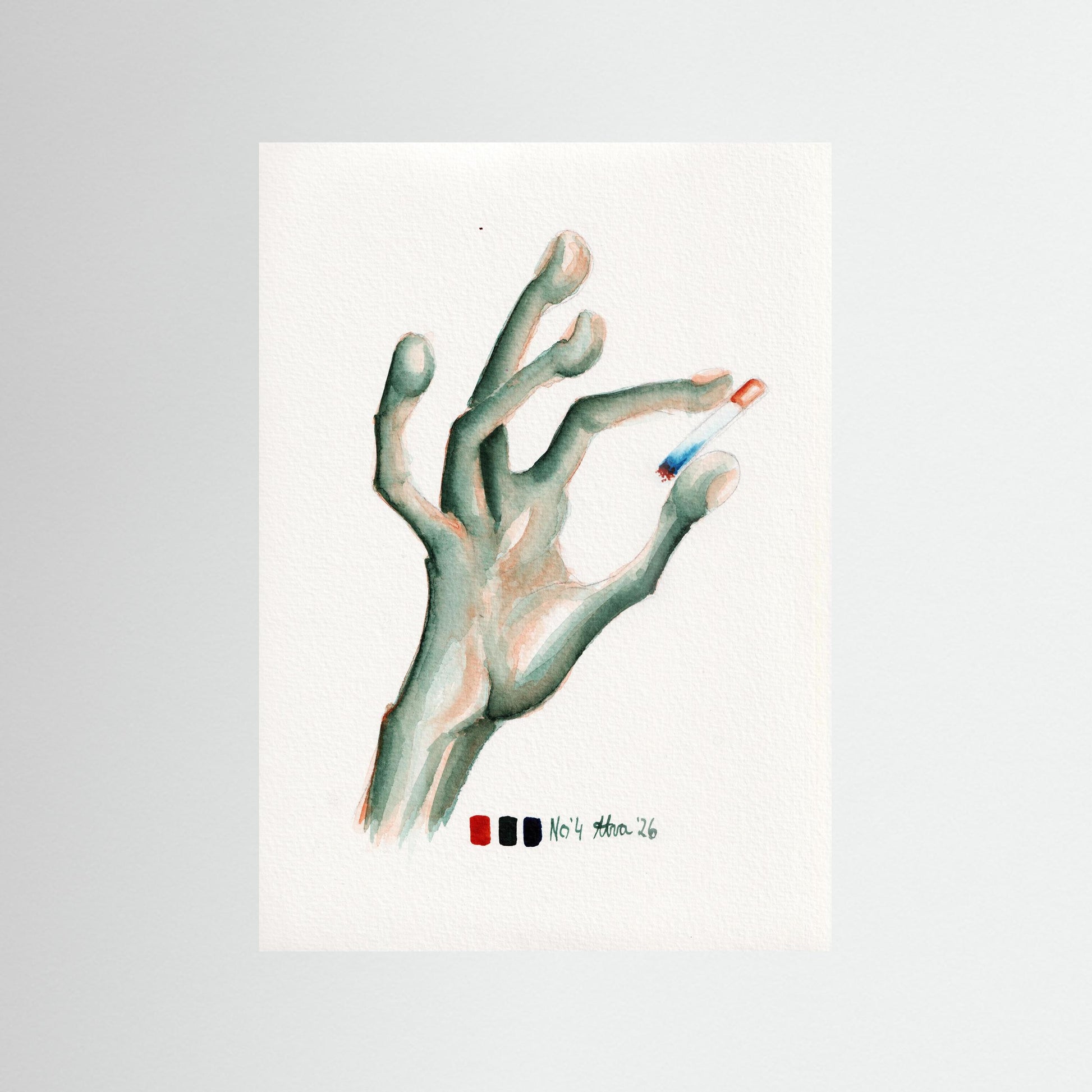 Handstudie No. 4 — surreal hand art print wall decor | Alva Art