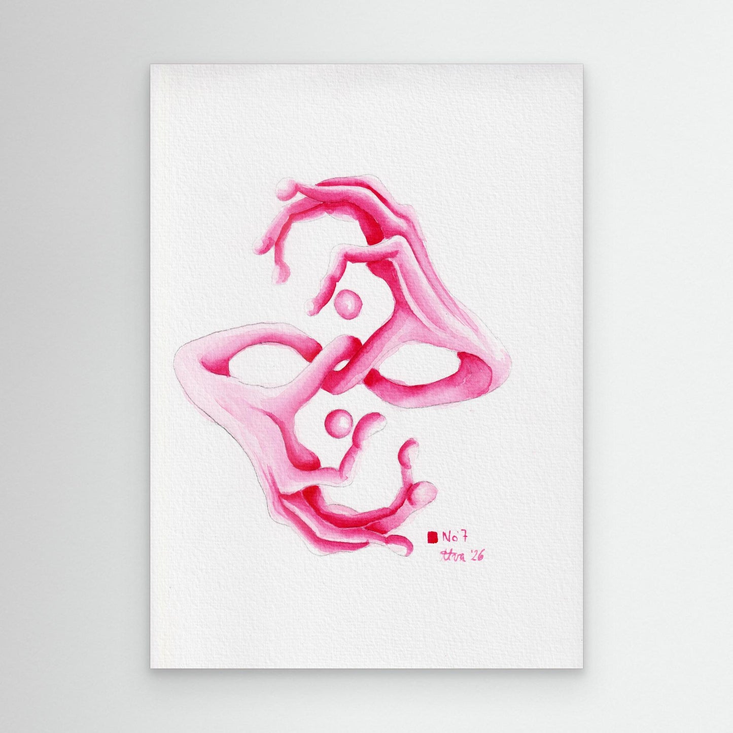 Handstudie No. 7 — surreal abstract hand wall art canvas print | Alva Art