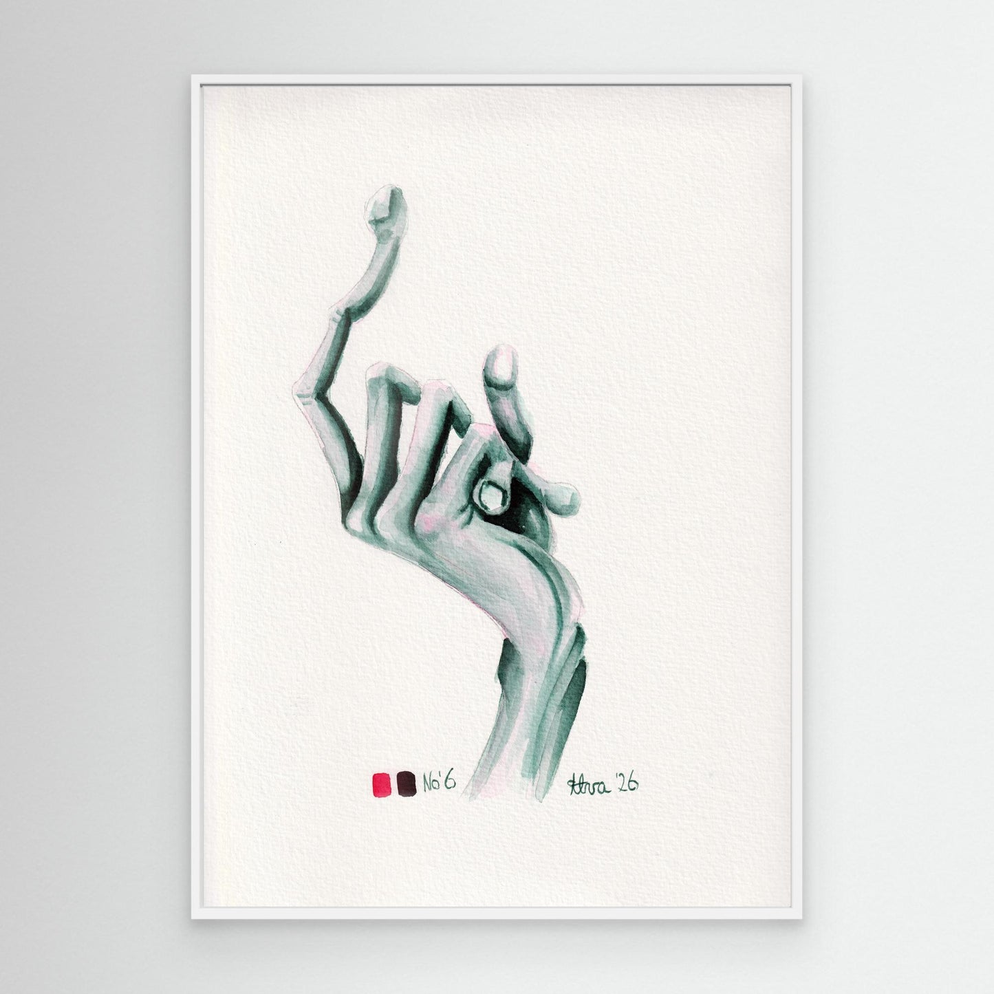 Handstudie No. 6 — surreal hand wall art canvas print | Alva Art