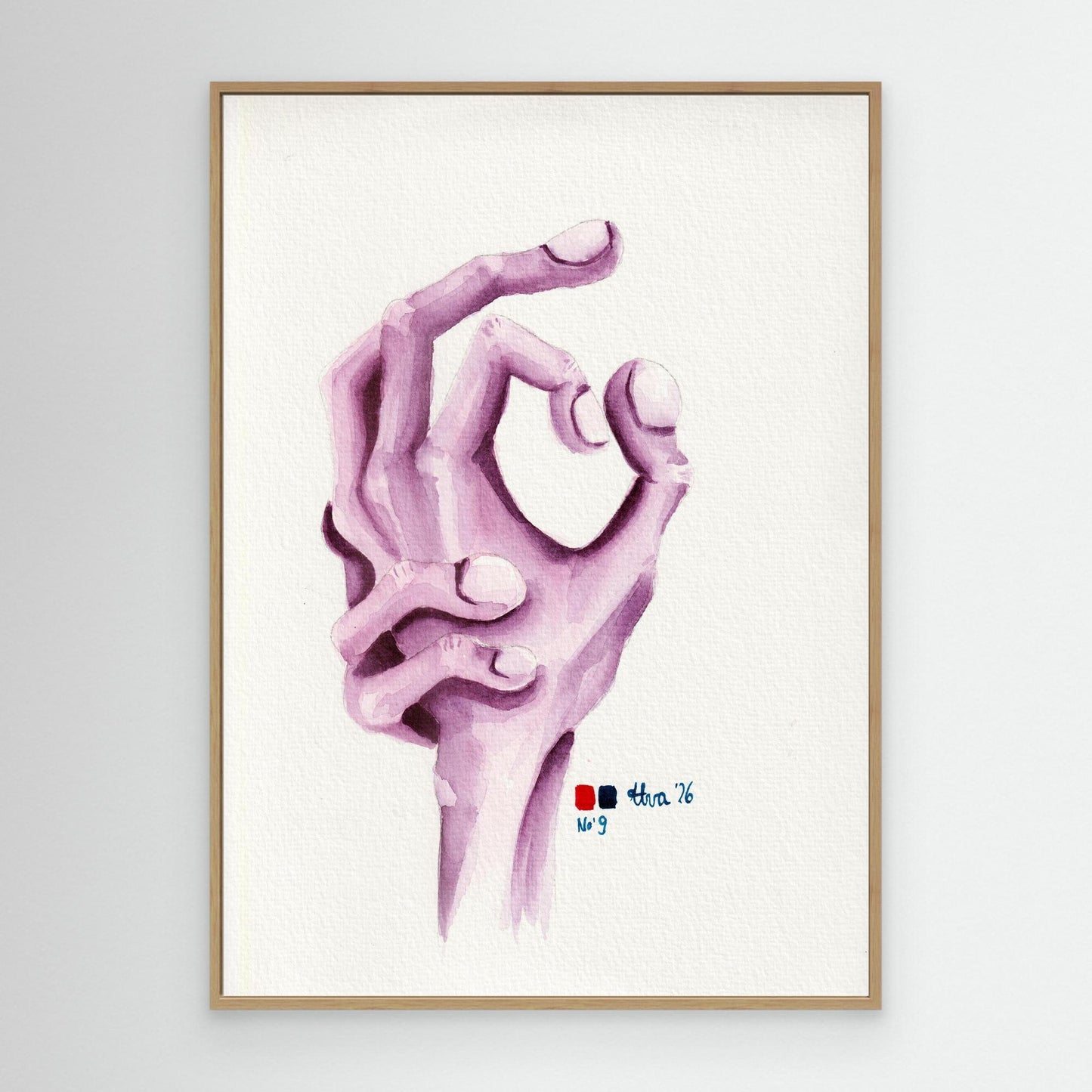 Handstudie No. 9 — surreal hand wall art canvas print | Alva Art