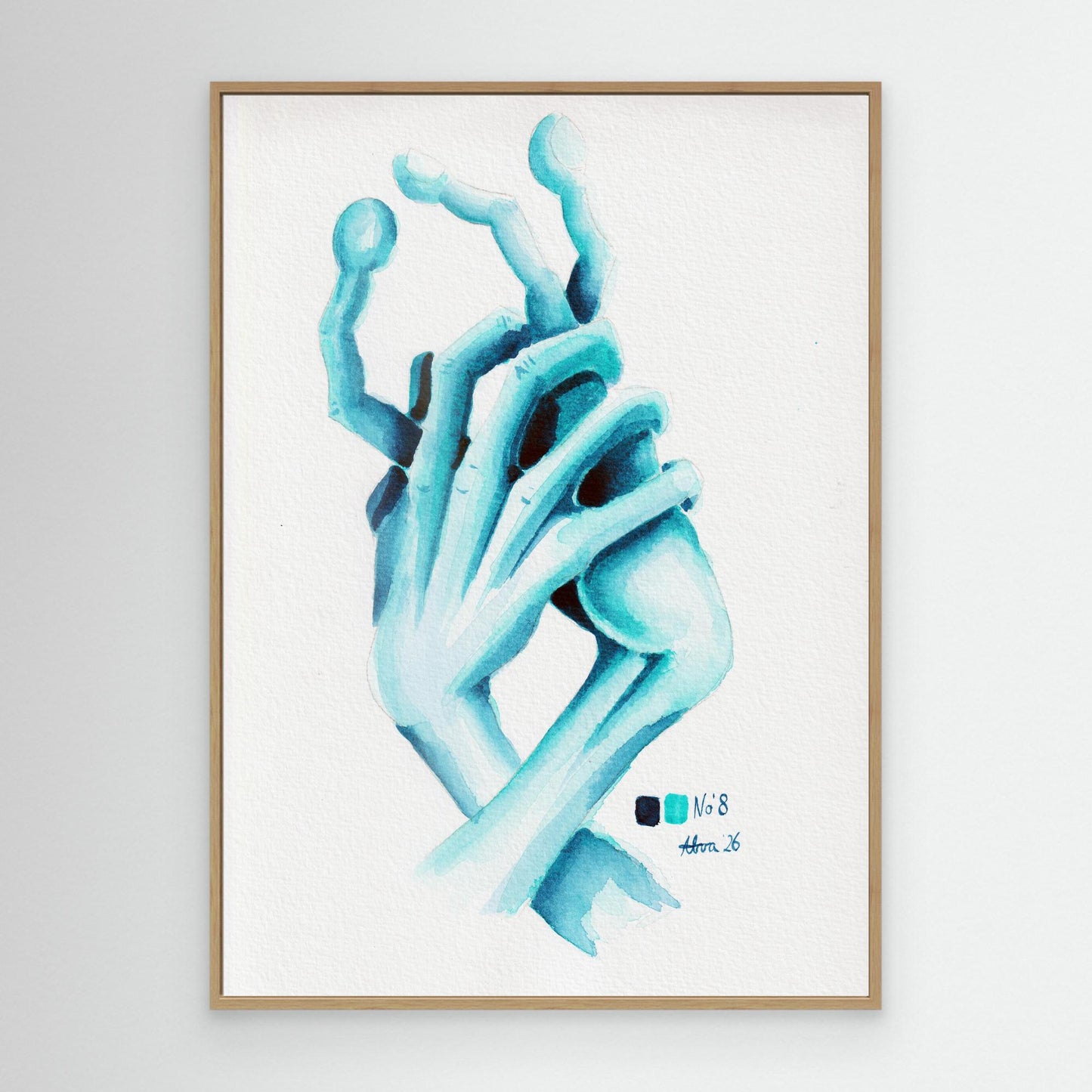 Handstudie No. 8 — surreal hand wall art canvas print | Alva Art