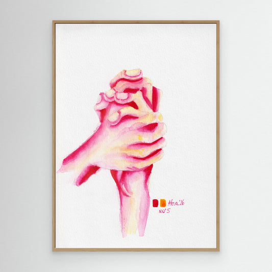 Handstudie No. 5 — surreal hand wall art canvas print | Alva Art