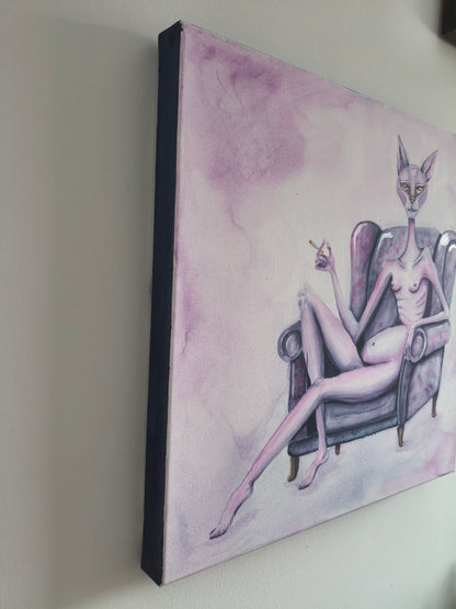 "Violet Indifference" - Original Gemälde