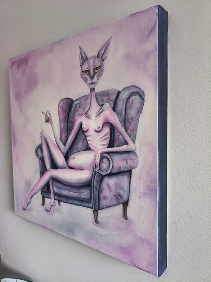 "Violet Indifference" - Original Gemälde