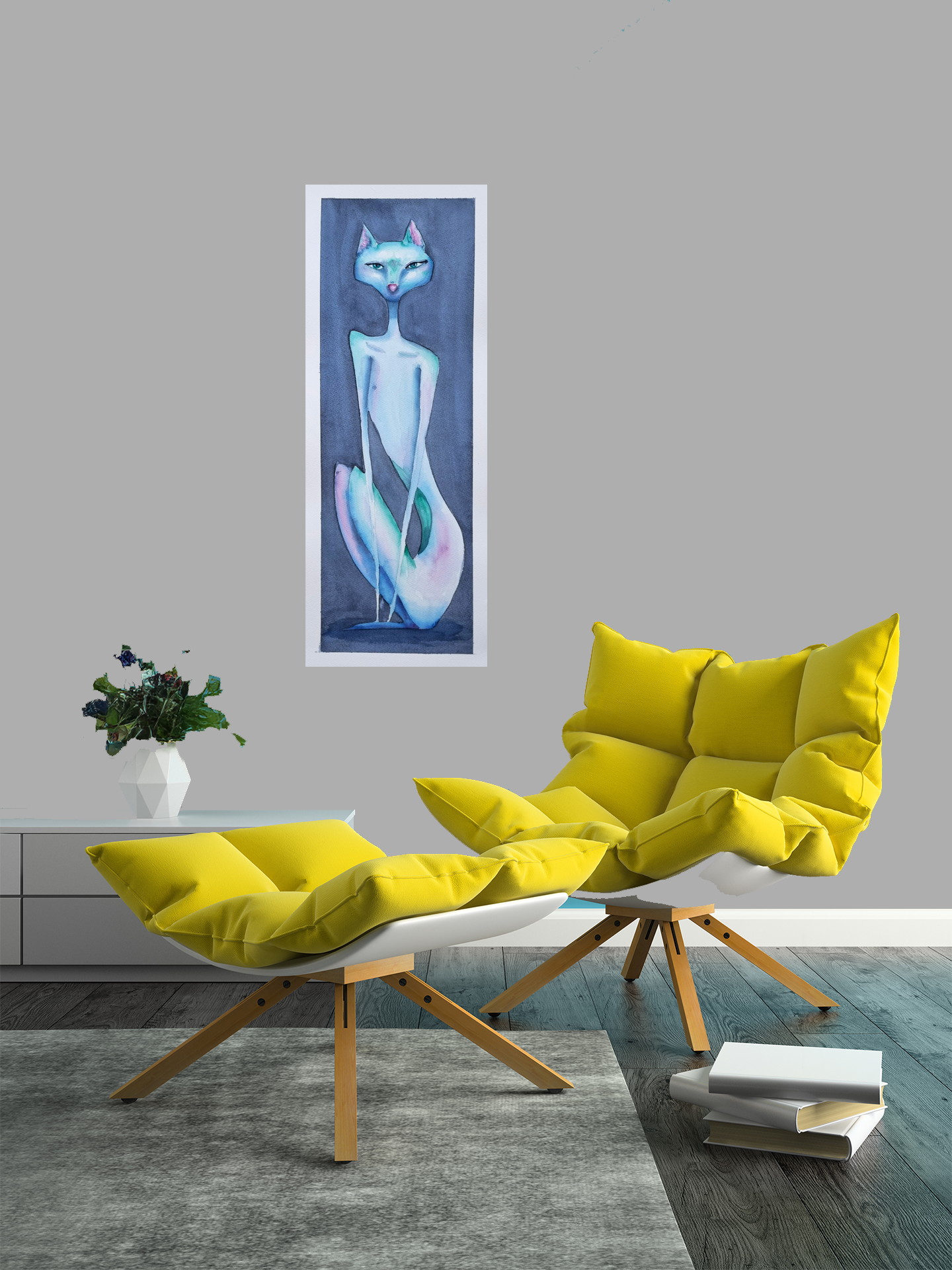 Zwilling - Originalgemälde