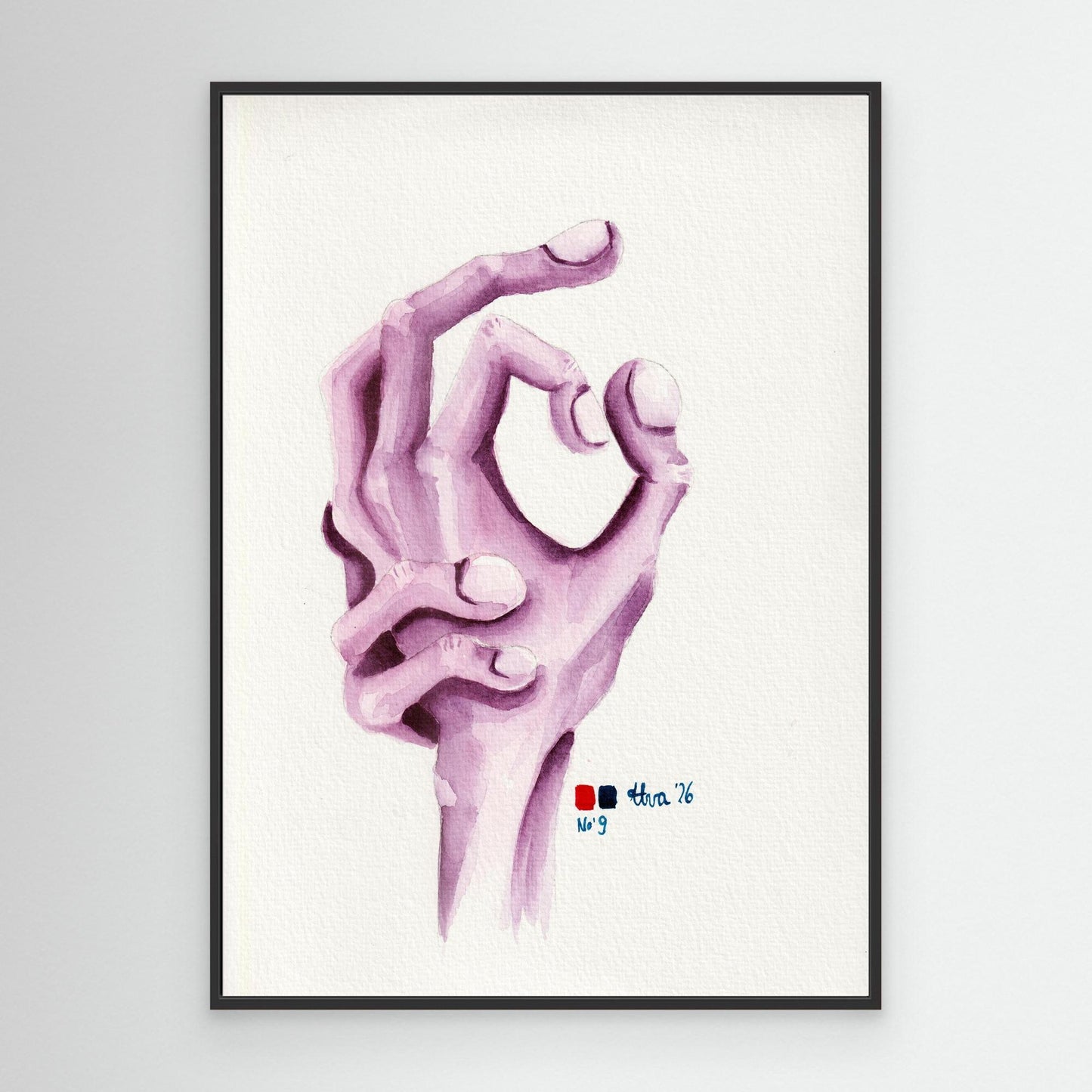 Handstudie No. 9 — surreal hand wall art canvas print | Alva Art