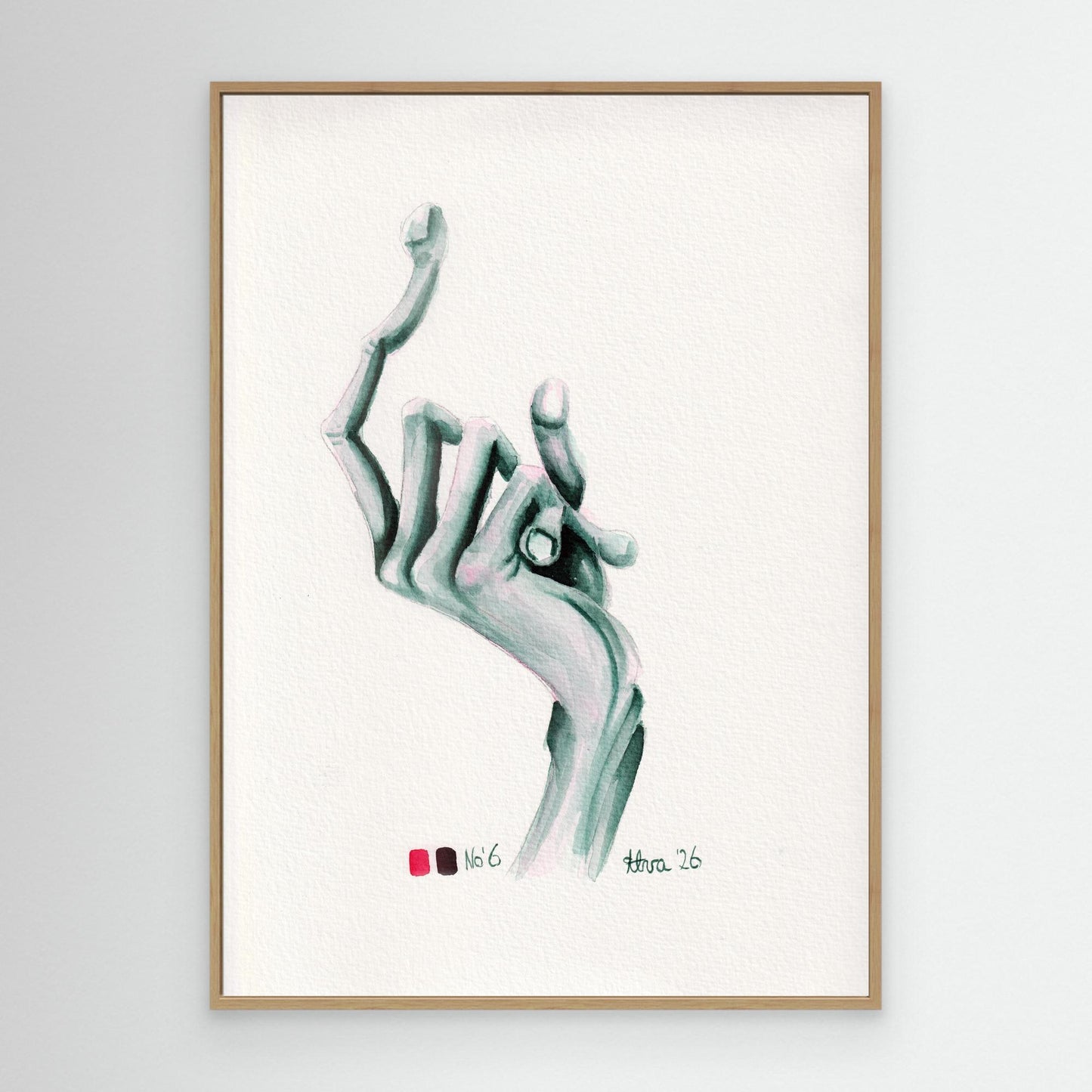 Handstudie No. 6 — surreal hand wall art canvas print | Alva Art