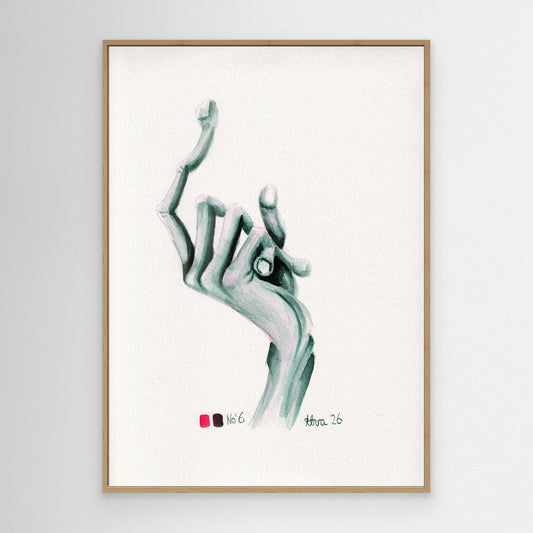 Handstudie No. 6 — surreal hand wall art canvas print | Alva Art