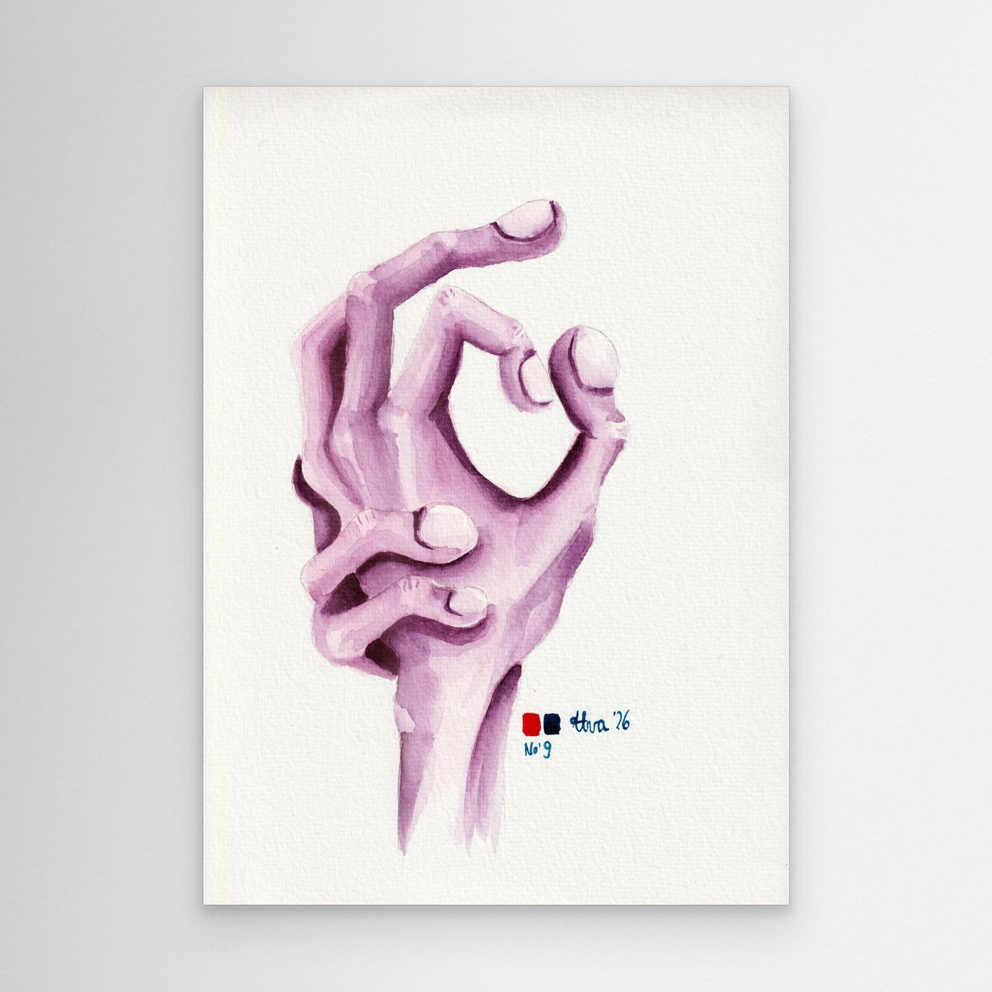 Handstudie No. 9 — surreal hand wall art canvas print | Alva Art