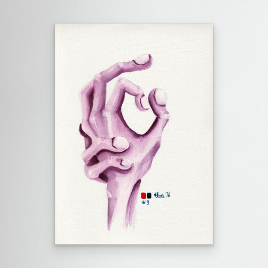 Handstudie No. 9 — surreal hand wall art canvas print | Alva Art
