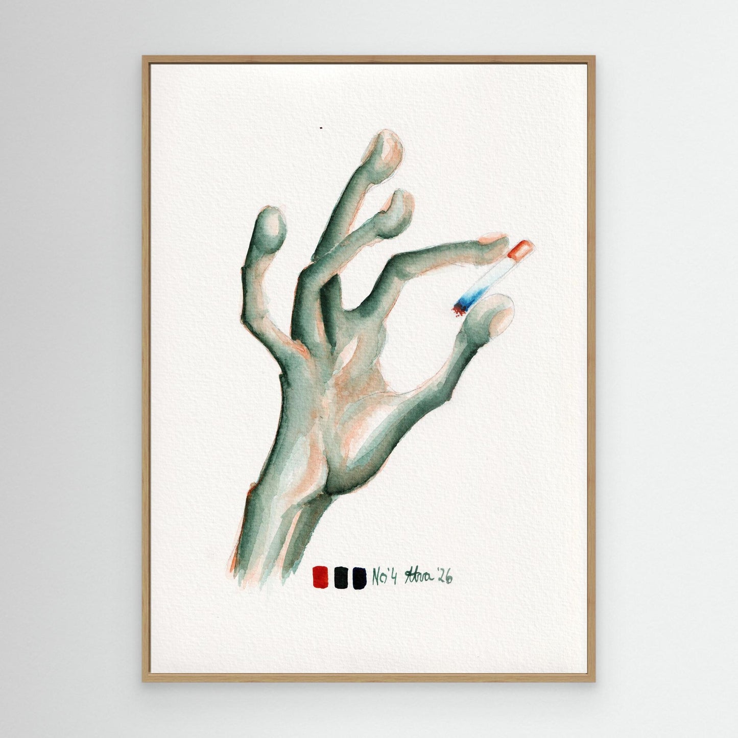 Handstudie No. 4 — surreal hand wall art canvas print | Alva Art