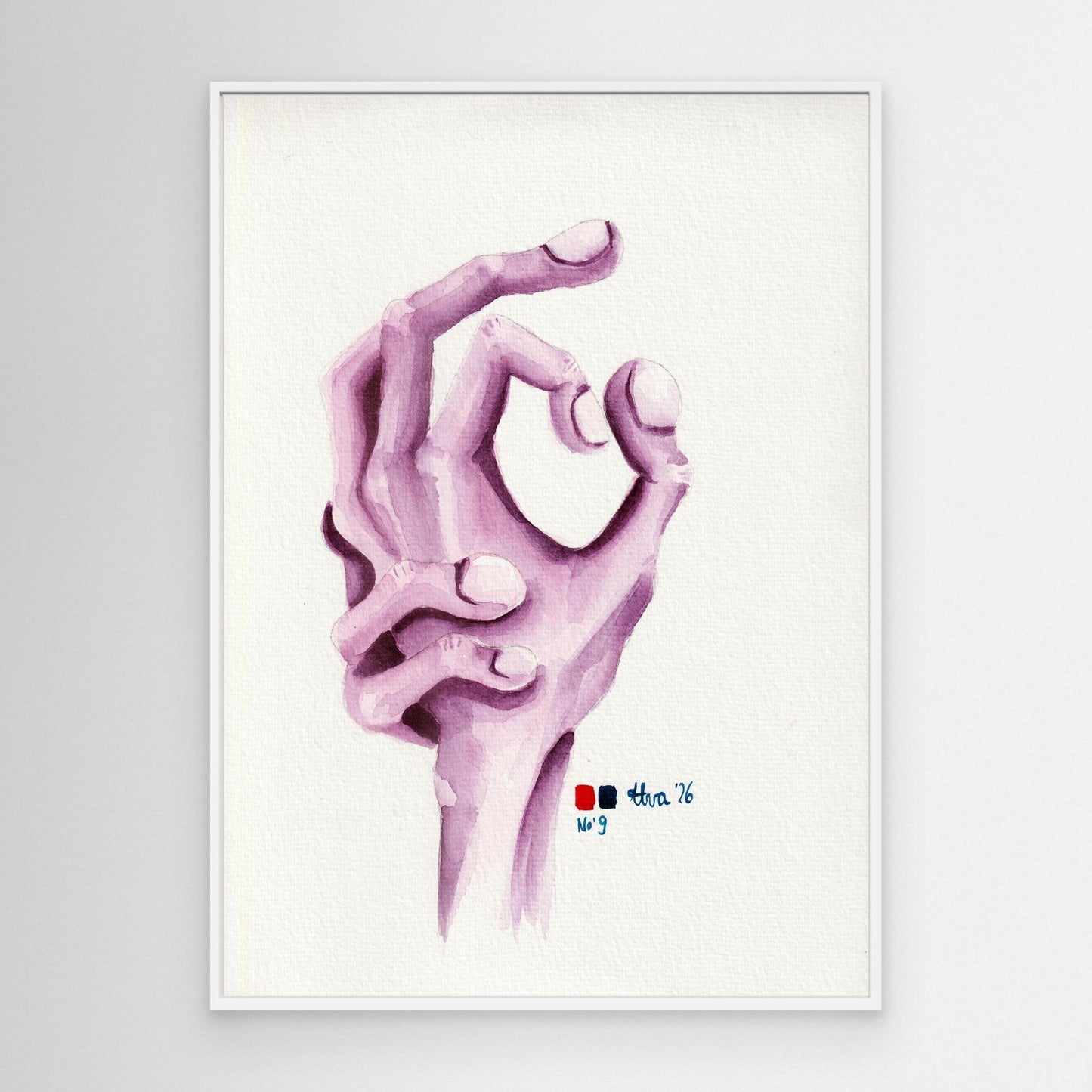 Handstudie No. 9 — surreal hand wall art canvas print | Alva Art