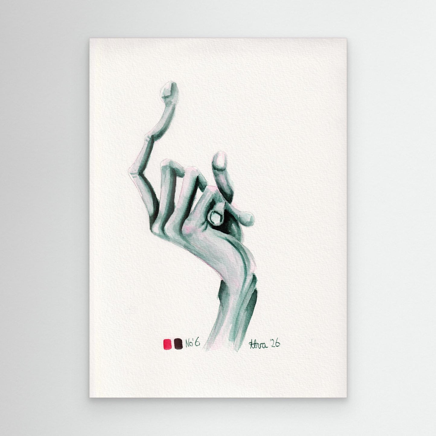 Handstudie No. 6 — surreal hand wall art canvas print | Alva Art