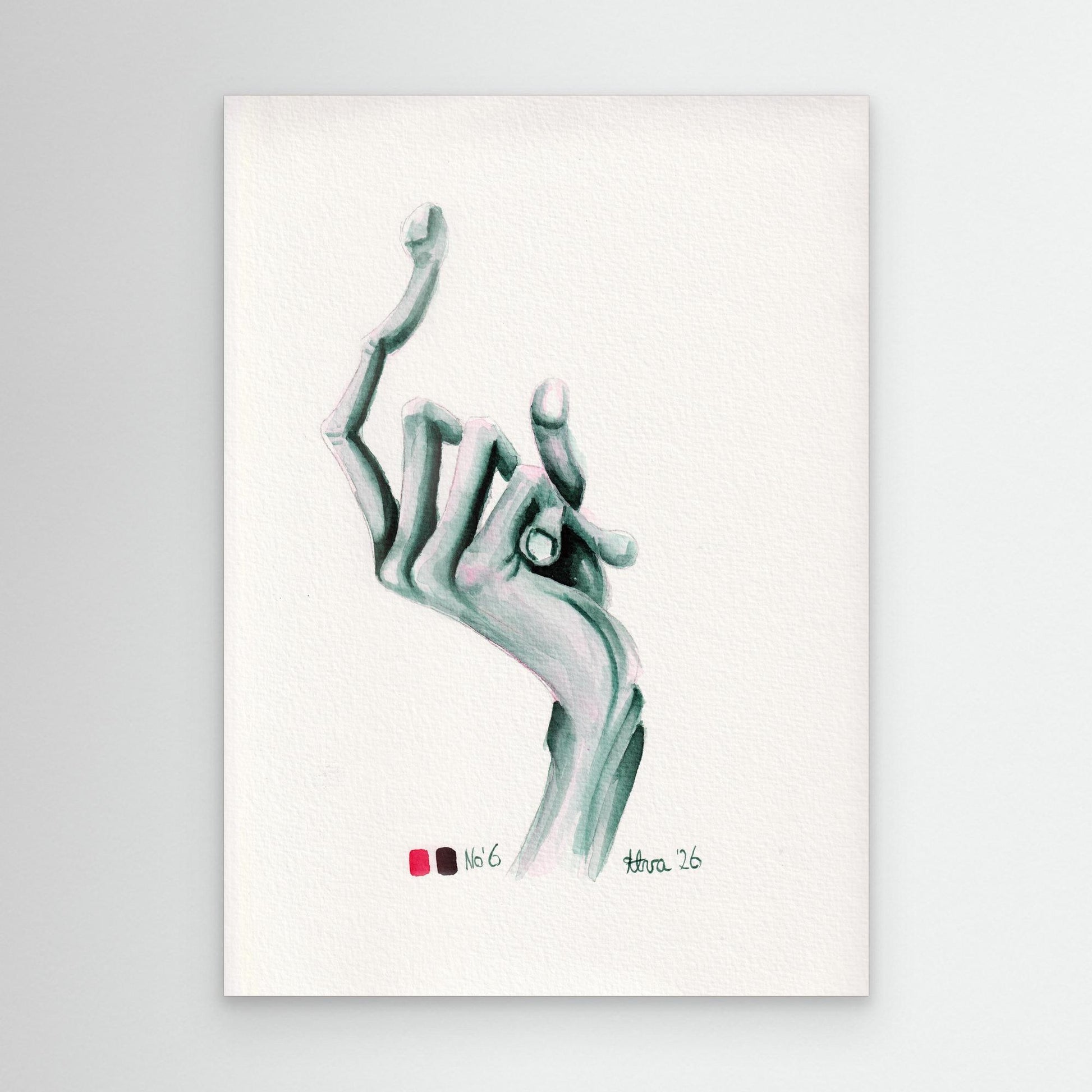 Handstudie No. 6 — surreal hand wall art canvas print | Alva Art