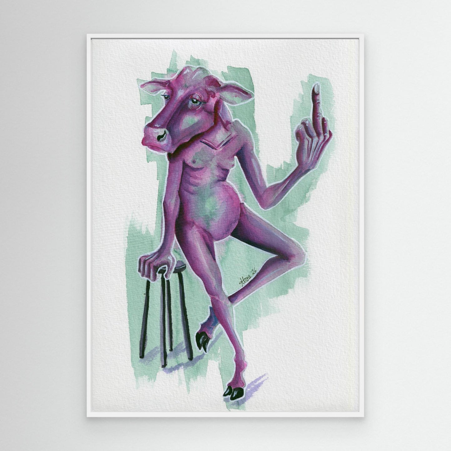 Cow Leinwanddruck