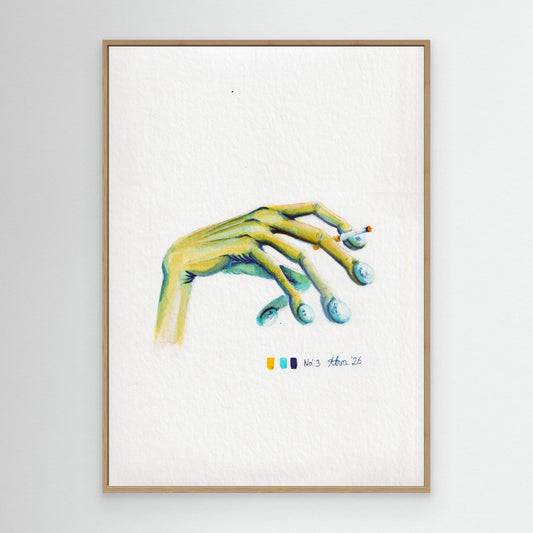 Handstudie No. 3 — surreal hand wall art canvas print | Alva Art