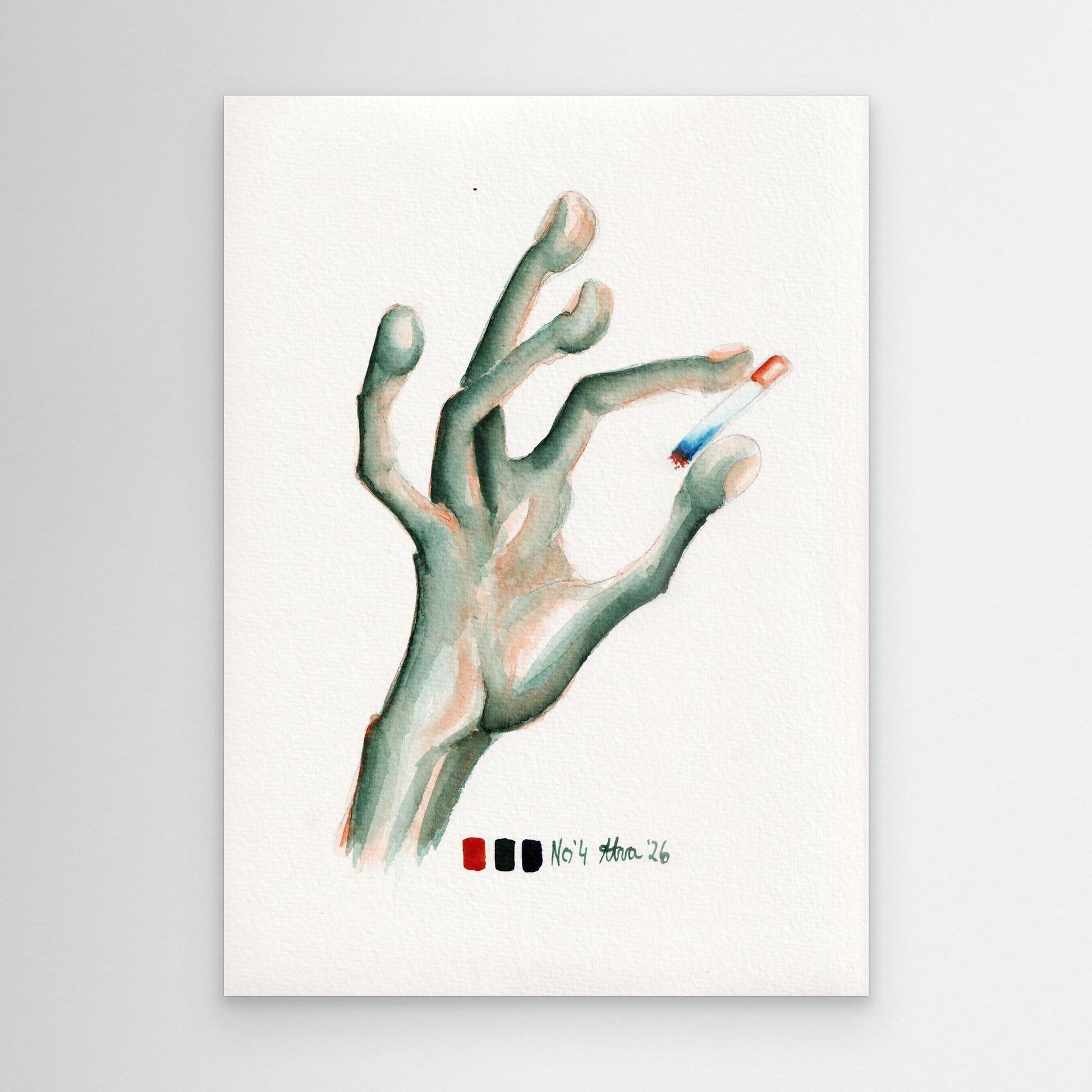 Handstudie No. 4 — surreal hand wall art canvas print | Alva Art