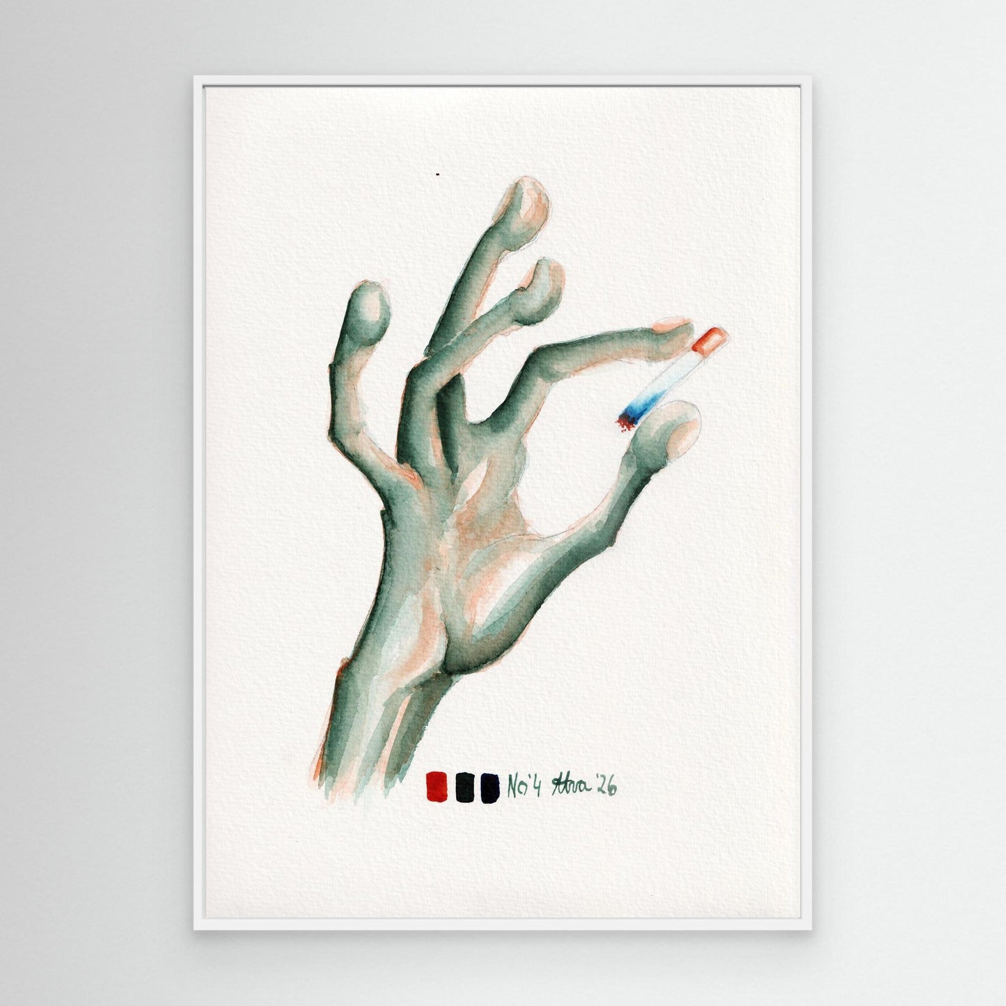 Handstudie No. 4 — surreal hand wall art canvas print | Alva Art