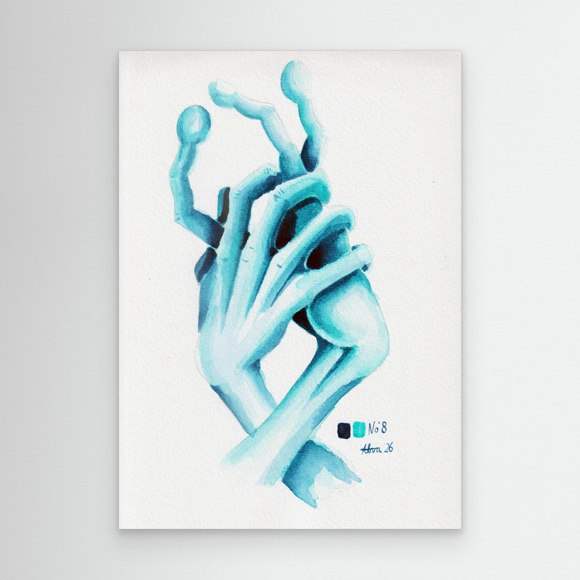 Handstudie No. 8 — surreal hand wall art canvas print | Alva Art