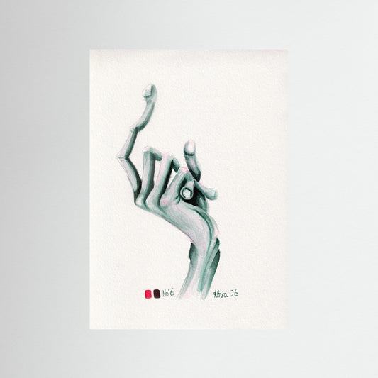 Handstudie No. 6 — surreal hand art print wall decor | Alva Art