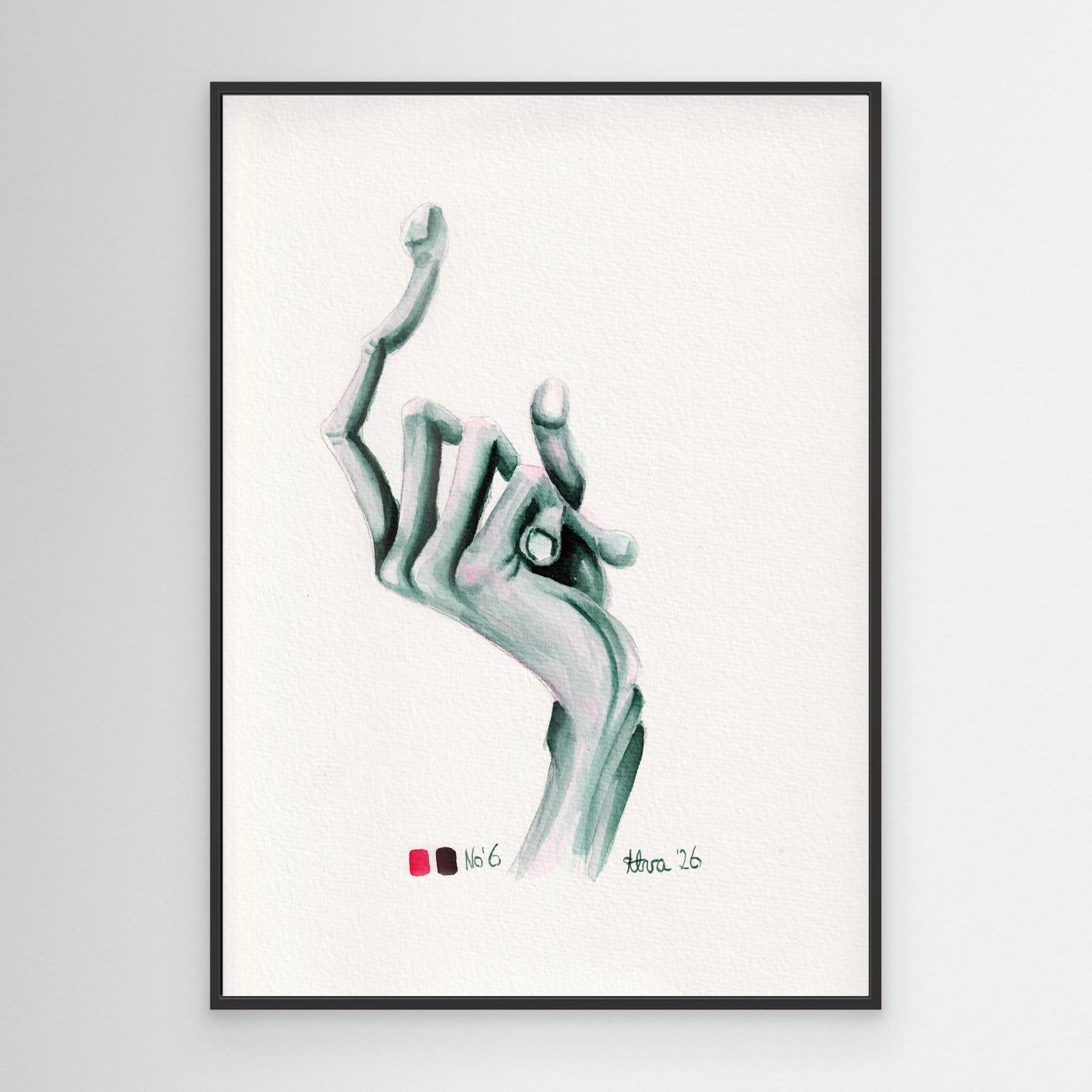 Handstudie No. 6 — surreal hand wall art canvas print | Alva Art