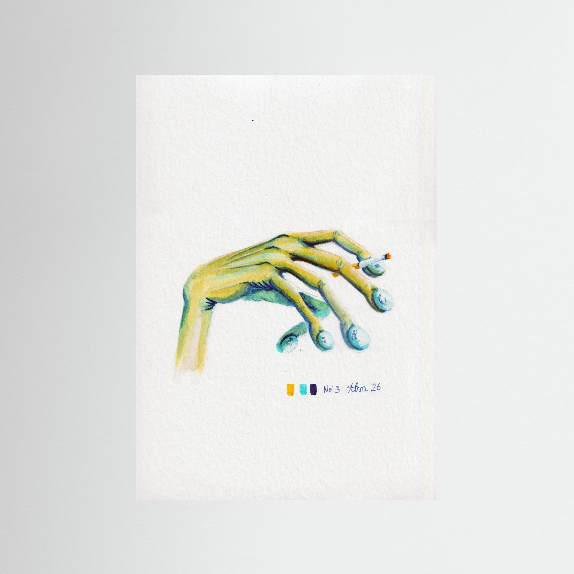 Handstudie No. 3 — surreal hand art print wall decor | Alva Art