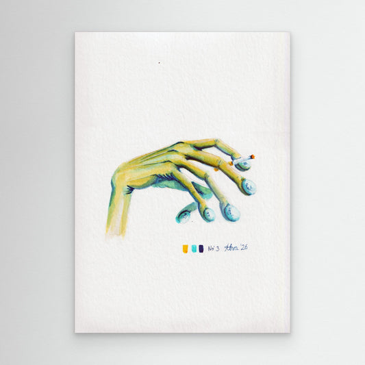 Handstudie No. 3 — surreal hand wall art canvas print | Alva Art