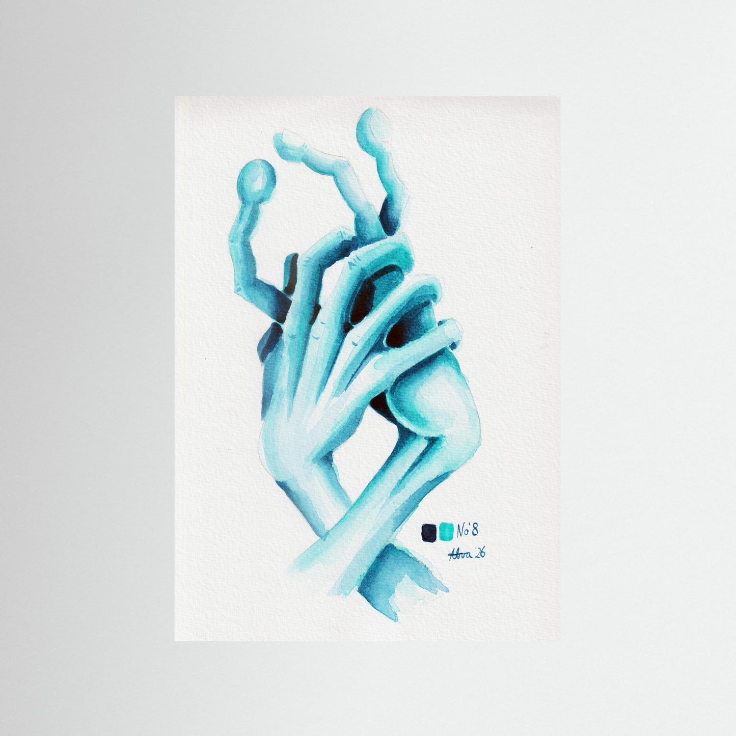 Handstudie No. 8 — surreal hand art print wall decor | Alva Art