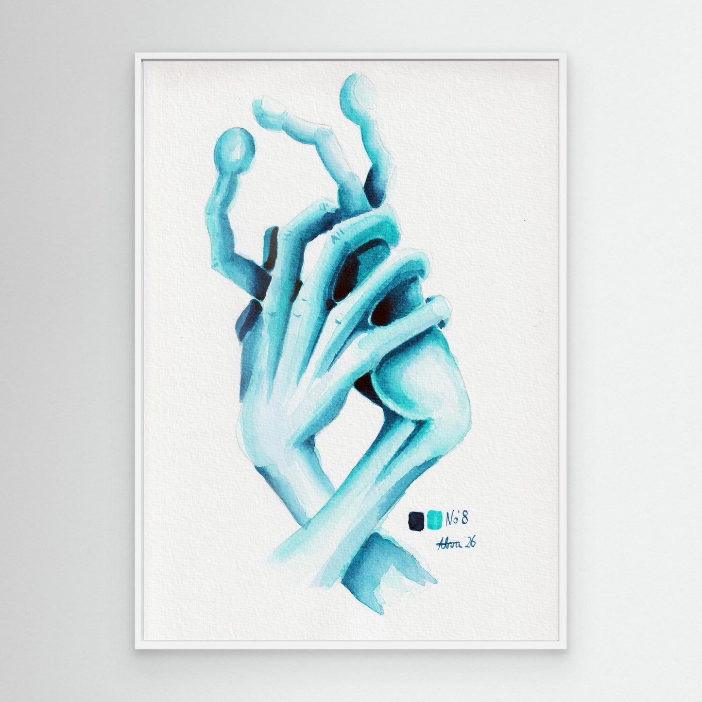 Handstudie No. 8 — surreal hand wall art canvas print | Alva Art