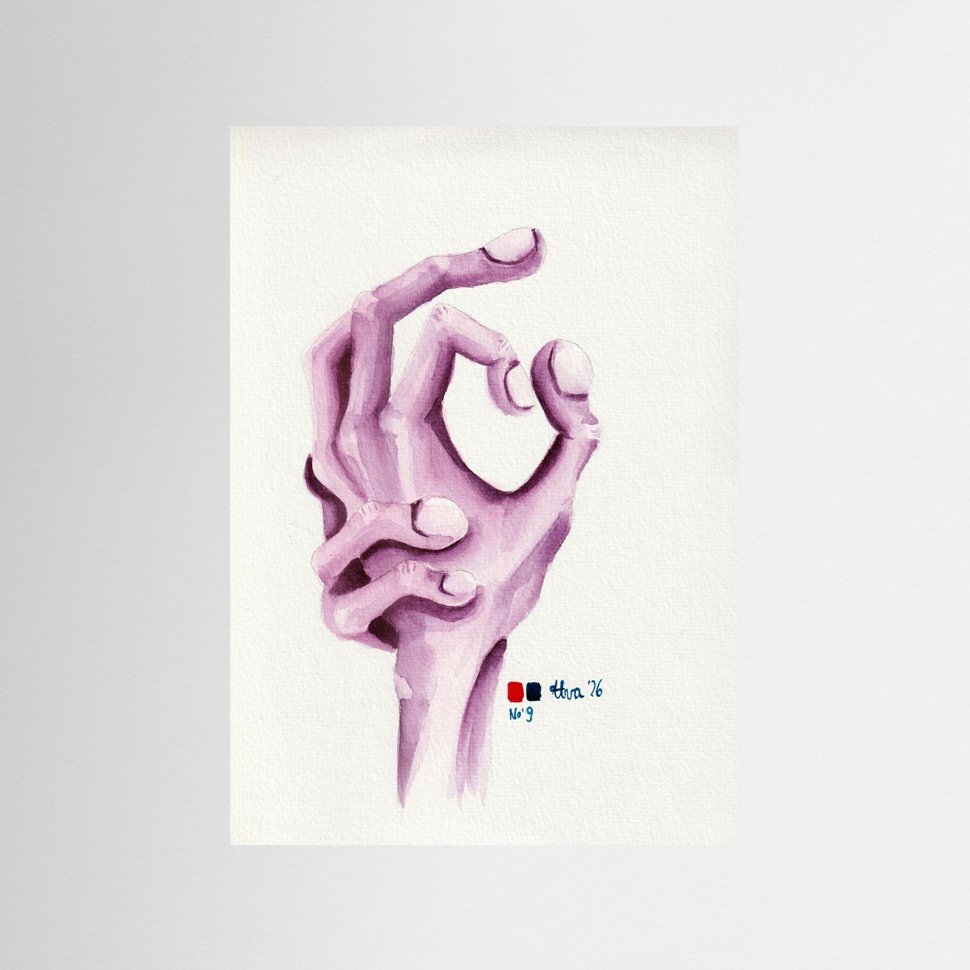Handstudie No. 9 — surreal hand art print wall decor | Alva Art