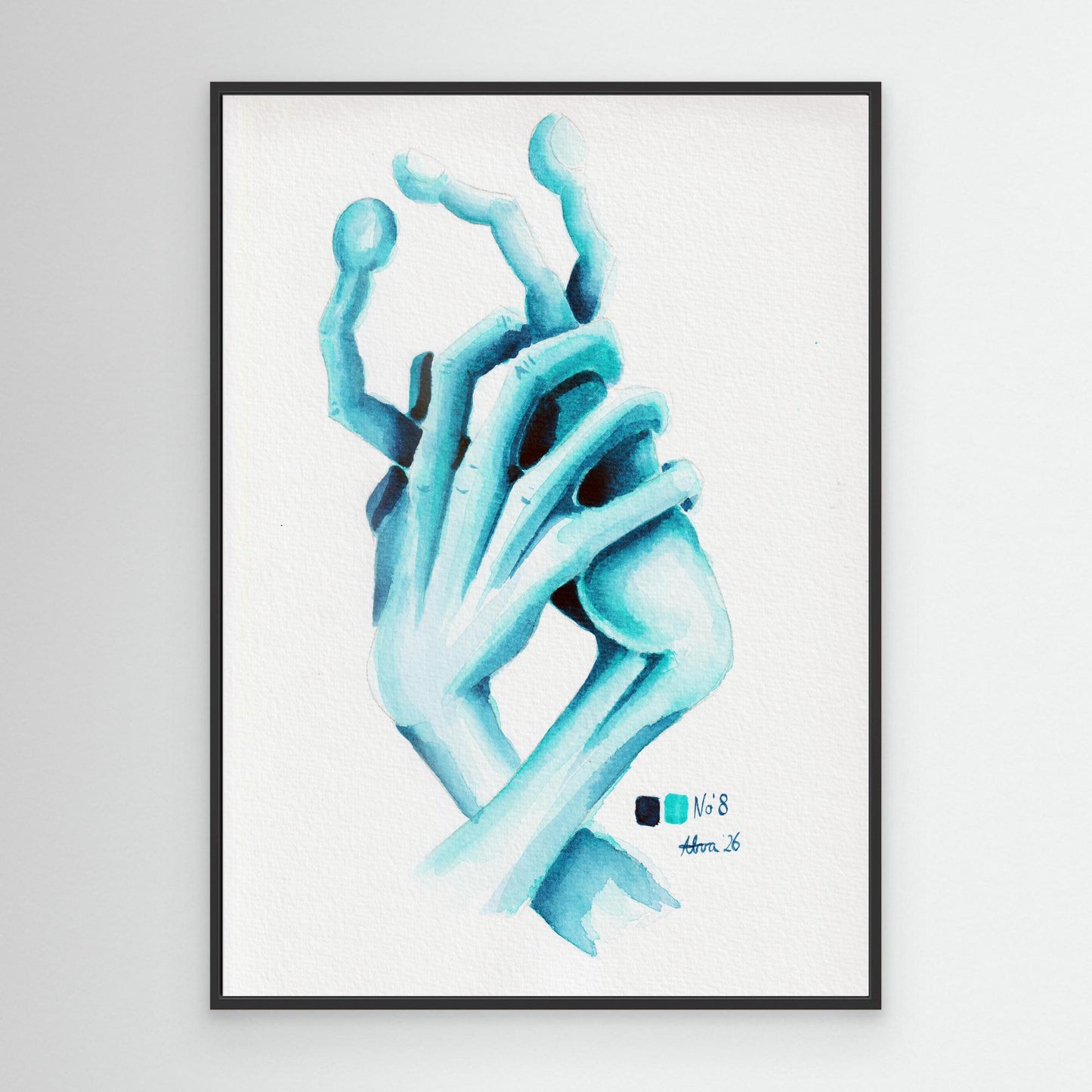 Handstudie No. 8 — surreal hand wall art canvas print | Alva Art